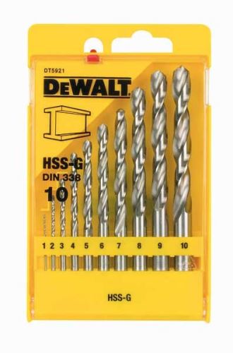 DeWALT Metaalborenset HSS-G / 1, 2, 3, 4, 5, 6, 7, 8, 9, 10 mm / (10 stuks) DT5921