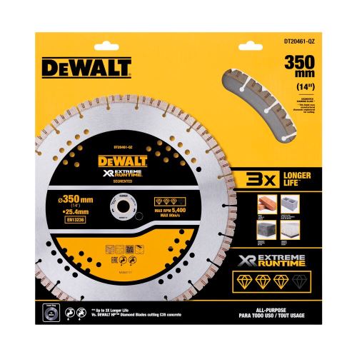 DeWALT gesegmenteerd diamantzaagblad, 350 mm DT20461 DT20461