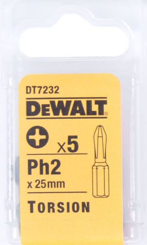 DeWALT schroevendraaierbits PH Torsion PH2-25 mm (5 stuks) DT7232