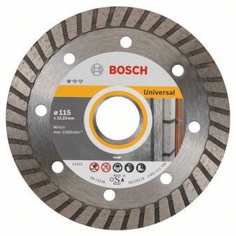 BOSCH Diamantdoorslijpschijf Standaard voor Universal Turbo 125 x 22,23 x 2 x 10 mm (10 stuks) 2608603250