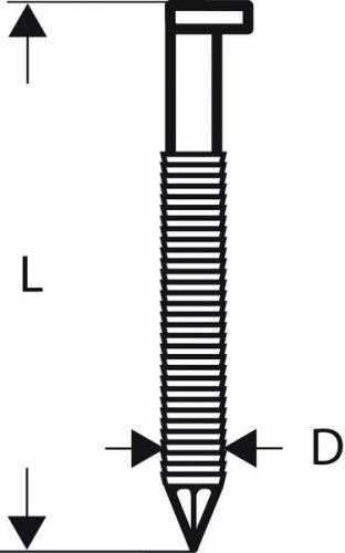 BOSCH SN34DK 90R Strip-D-kopspijkers 3,1 mm, 90 mm, ongecoat, gegroefd (2500 stuks) 2608200018