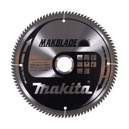 MAKITA houtzaagblad MAKBLADE 216x2,8x30 mm 100 tanden B-32867