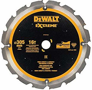 DeWALT Zaagblad voor vezelcement- en laminaatplaten, 305 x 30 mm, 16 tanden DT1475