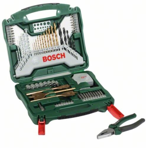 BOSCH 70-delige X-Line accessoireset met tang in accessoirekoffer 2607017197