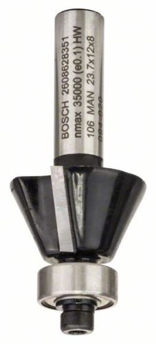 BOSCH Facet-/kantenfrees 8 mm, D1 23,7 mm, B 5,5 mm, L 12 mm, G 54 mm, 25° 2608628351