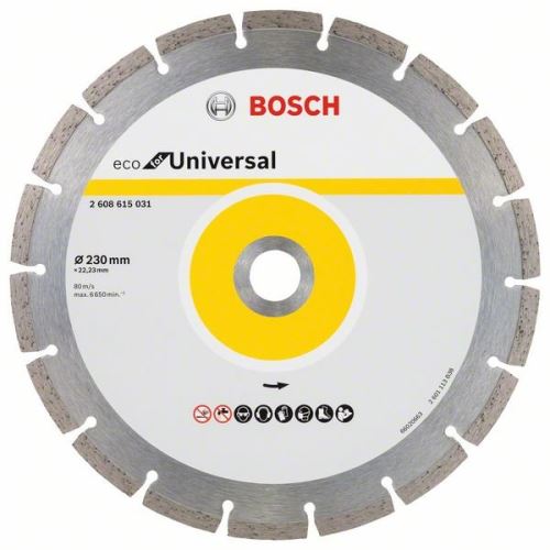 BOSCH Diamantdoorslijpschijf ECO Voor Universeel 150x22,23x2,1x7 (10 stuks) 2608615042