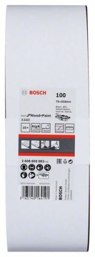 BOSCH 10-delige schuurbandenset X440 75 x 533 mm, 100 2608606083