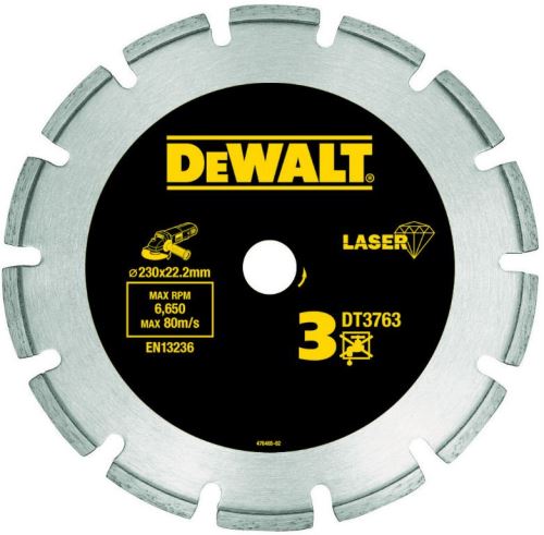 DeWALT DIA schijf voor harde materialen en graniet 230 x 22,2 mm DT3763