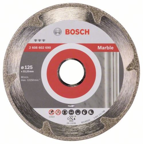 BOSCH Diamantdoorslijpschijf Best for Marble 125 x 22,23 x 2,2 x 3 mm 2608602690