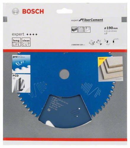 BOSCH Zaagblad Expert voor Vezelcement 190 x 20 x 2,2 mm, 4 2608644124