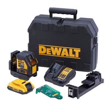 DeWALT Kruislaser met groene straal, 2Ah batterij DCLE34021D1