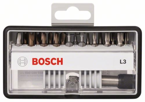 BOSCH (18+1) delige set schroevendraaierbits Robust Line, L Extra-Hart 25 mm, (18+1) delige set 2607002567