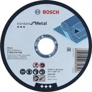 BOSCH Doorslijpschijf Standaard voor Metaal 125 x 1 x 22,23 mm, recht 2608619768