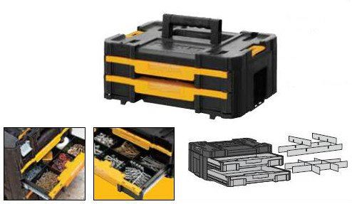 DeWALT TSTAK IV - koffer met twee laden voor accessoires DWST1-70706