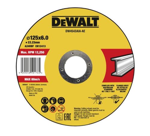 DeWALT Doorslijpschijf voor metaal 125 x 22,23 x 6 mm DW4543AIA