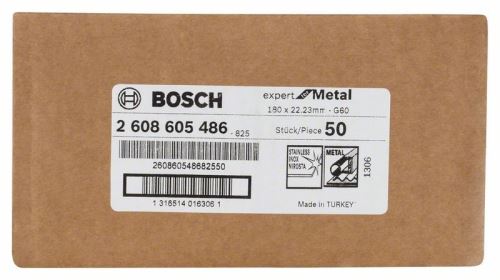 BOSCH Fiber-slijpschijf R444, Expert for Metal D = 180 mm; G = 60 2608605486