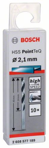 BOSCH Spiraalboor HSS PointTeQ 2,1 mm (10 stuks) 2608577189