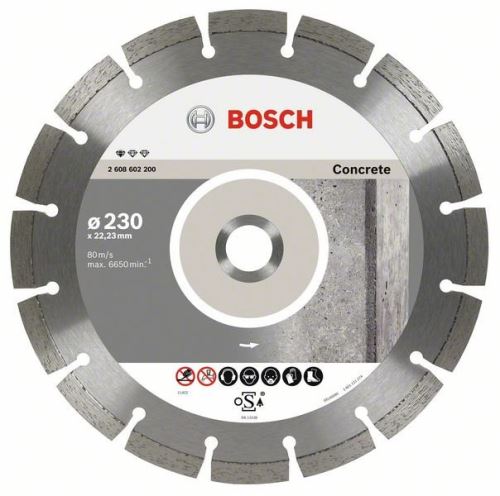 BOSCH Diamantdoorslijpschijf Standaard voor Beton 230 x 22,23 x 2,3 x 10 mm (10 stuks) 2608603243