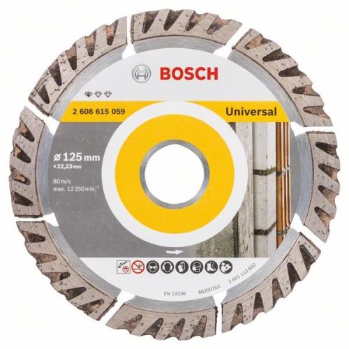 BOSCH Diamantdoorslijpschijf Standaard voor Universeel 125 × 22,23 125x22,23x2x10 2608615059