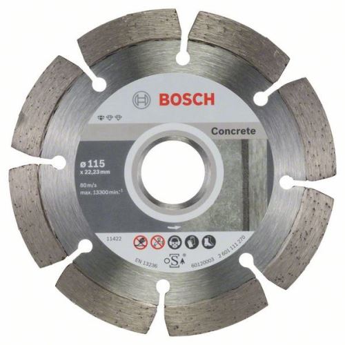 BOSCH Diamantdoorslijpschijf Standaard voor Beton 115 x 22,23 x 1,6 x 10 mm (10 stuks) 2608603239