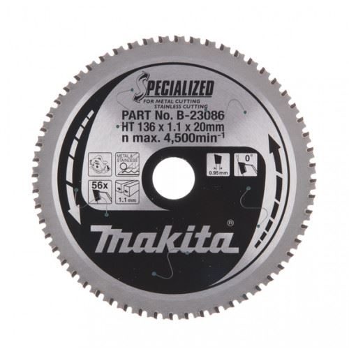 MAKITA zaagblad (56Z) 136x20 B-23086