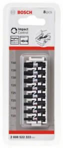 BOSCH Impact Control schroefbitset, 8-delig, 1×T15;2×T20;2×T25;2×T30;1×T40 2608522322