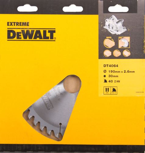 DeWALT ATB 10° zaagblad voor het zagen van hout, 190 x 30 mm, 28 tanden DT4033