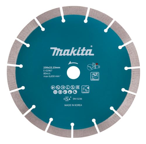 MAKITA diamantbetondoorslijpschijf 230x2,4x22,23 mm voor accumachines E-02967