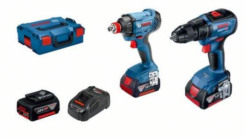 Bosch Professionele set: GSR 18V-50 + GDX 180-LI + 3× GBA 18V 5,0Ah + GAL 1880CV in L-BOXX136 06019G5227