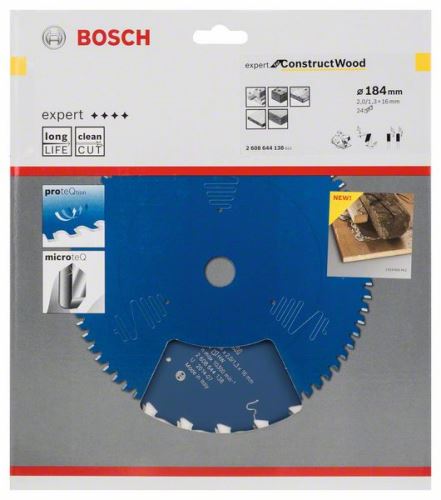 BOSCH Zaagblad Expert for Construct Wood 184 x 16 x 2,0 mm, 24 2608644138