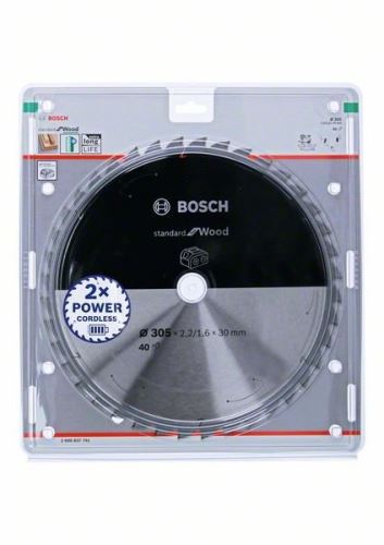 BOSCH Zaagblad voor accuzagen; Standaard voor hout 305x30x2,2/1,6x40T 2608837741