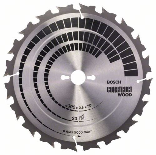 BOSCH Zaagblad Construct Wood 300 x 30 x 2,8 mm; 20 2608640700