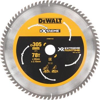 DeWALT-zaagblad (ideaal voor FLEXVOLT-zagen), 305 x 30 mm, 78 tanden DT99576