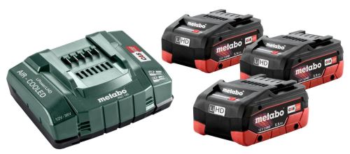 METABO Basisset (lader + accu's) 18V / 3x LiHD 5,5 Ah 685074000