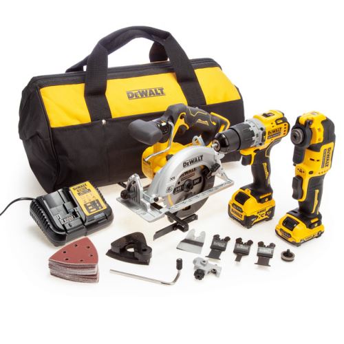 Dewalt 12V XR borstelloze 3-delige set (1 x 2 Ah x 1 x 5 Ah batterij) in draagtas DCK318P1D1