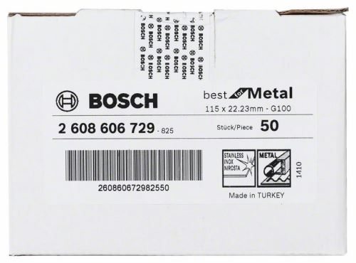 BOSCH Vezelslijpschijf R574, Best for Metal D = 115 mm; G = 100 2608606729