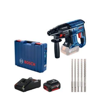 Bosch Profi-set: accuboorhamer GBH 180-LI + 1× 4,0 Ah accu + SDS Plus-set in kartonnen doos 0615990M9C