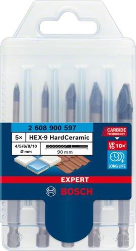 BOSCH EXPERT set van 5 HEX-9HardCeramic 4/5/6/8/10 2608900597