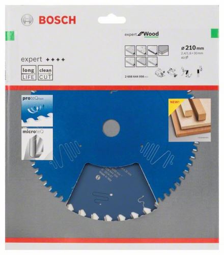 BOSCH Zaagblad Expert voor Hout 210 x 30 x 2,4 mm, 40 2608644056