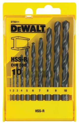 DeWALT Borenset HSS-R DIN 338, voor metaal (10-delig) DT5911