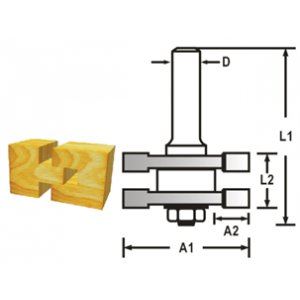 MAKITA Schachtfrees met lagerschacht 12 mm, 41x19x71 mm D-48935