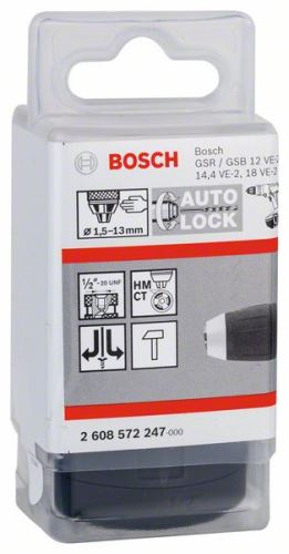 BOSCH Systeemklauwplaat 1,5-13 mm, 1/2" – 20 2608572247