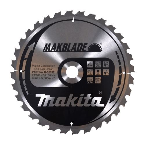 MAKITA houtzaagblad MAKBLADE 305x2,3x30 mm 32 tanden B-32742