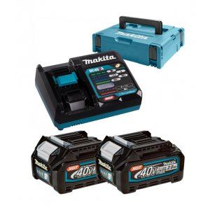 MAKITA Li-ion XGT 40V set 2 stuks BL4020+1 stuks DC40RA+1 stuks Makpac 191V07-0