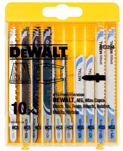 DEWALT Set messen voor hout, metaal, kunststof, 10 stuks DT2294