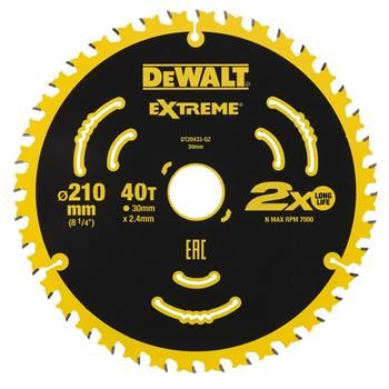 DeWALT Zaagblad (voor DWE7485, DT20433) 210 x 30 mm, 40 tanden, ATB 7° DT20433