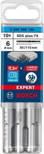 BOSCH EXPERT boor SDS plus-7X, 6x50x115 10 stuks 2608900159