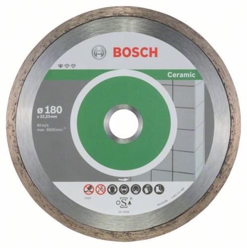 BOSCH Diamantdoorslijpschijf Standaard voor Keramiek 180 x 22,23 x 1,6 x 7 mm (10 stuks) 2608603233