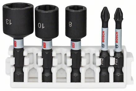 BOSCH Impact Control schroevendraaierbits en dopsleutelset, 5-dlg 2608522350