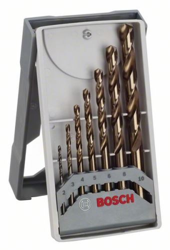 BOSCH 7-delige metaalborenset Mini X-Line HSS-Co, 135° 2; 3; 4; 5; 6; 8; 10 mm 2608589296